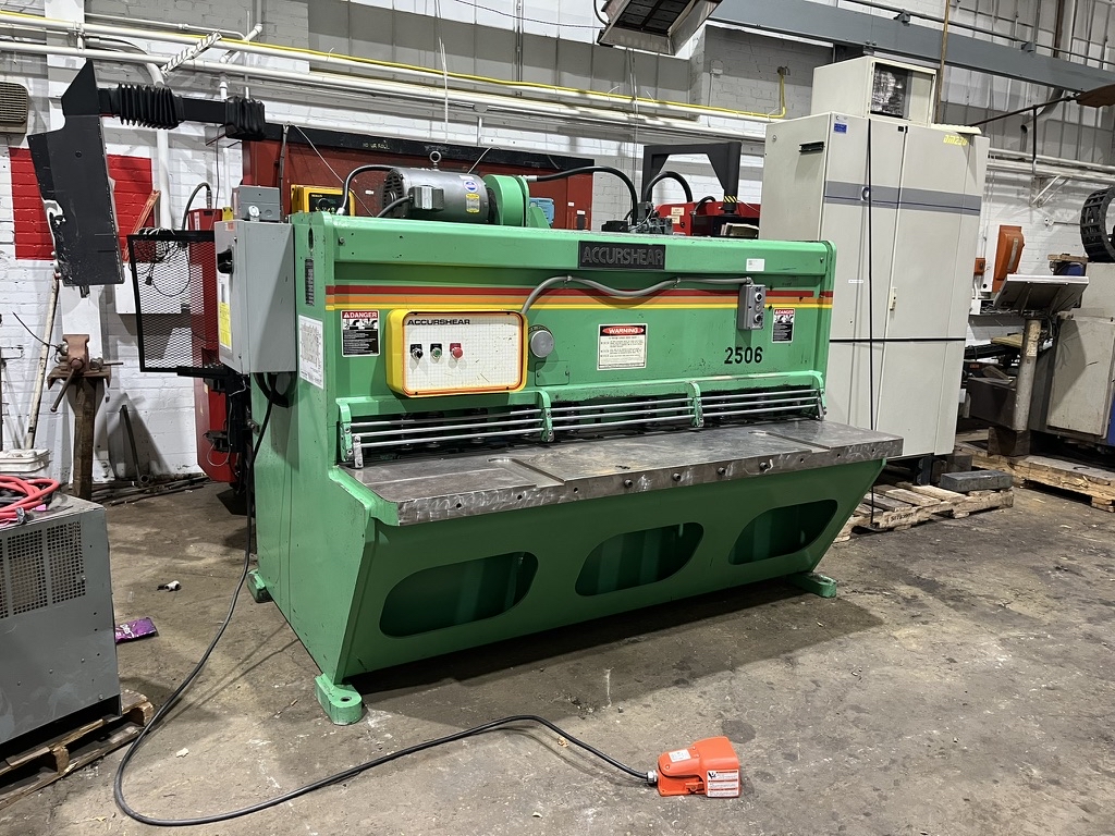 6’ X 1/4’ Accurshear Model 62506 Hydraulic Power Squaring Shear 